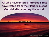 God's 'Sabbath' Rest